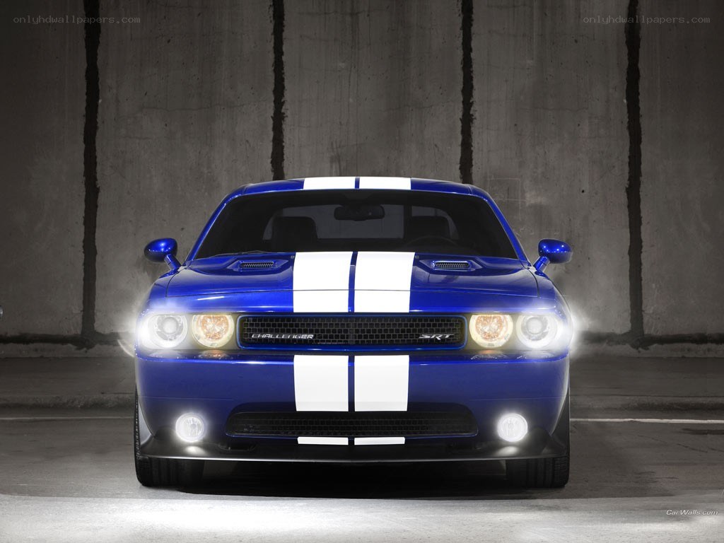 Blue Dodge Challenger SRT