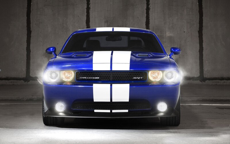 Blue Dodge Challenger SRT