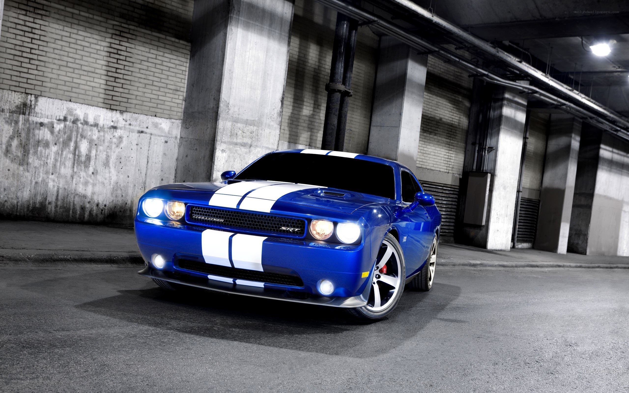 Blue Dodge Challenger SRT8