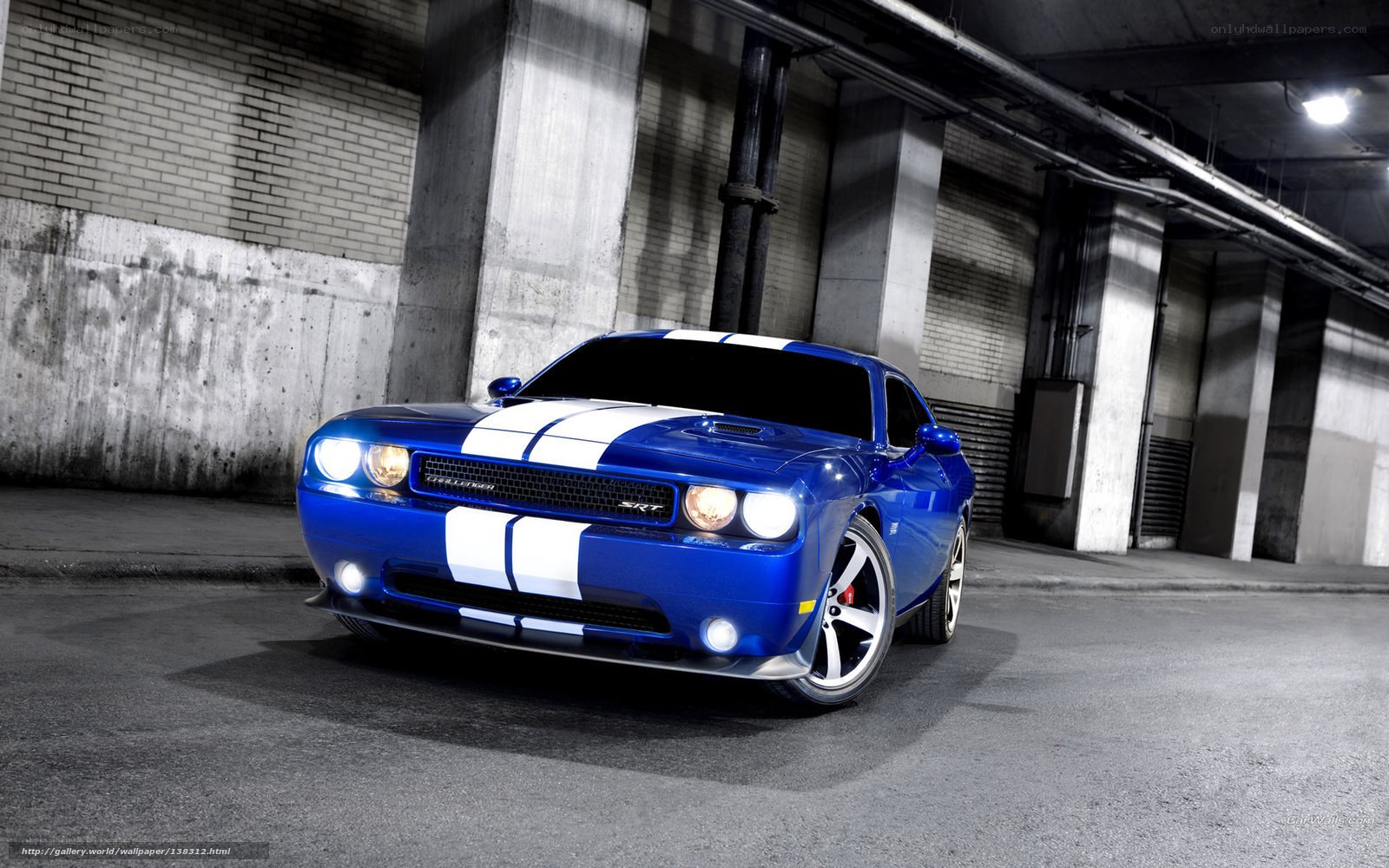 Blue Dodge Challenger SRT8