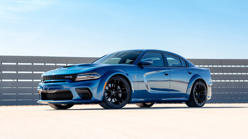 Blue Dodge Charger — Dramatic, Afternoon, Photograph, Car