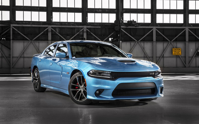 Blue Dodge Charger — Dramatic, Photograph, Car