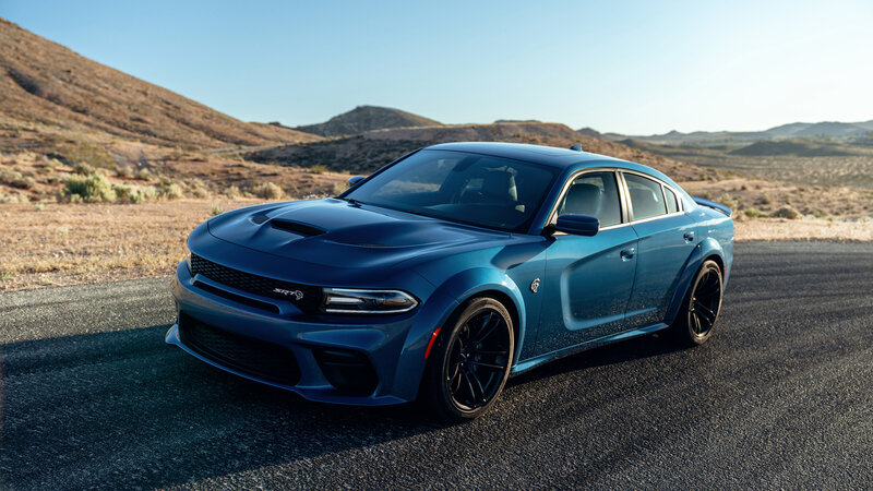Blue Dodge Charger Srt — Dramatic