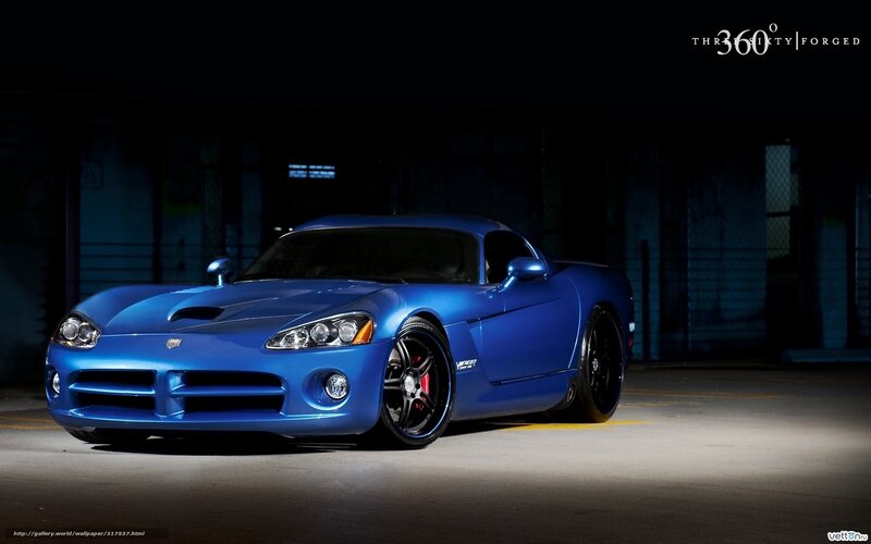 Blue Dodge Viper Car
