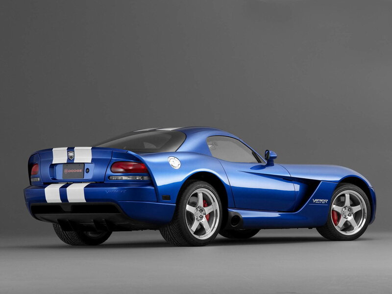 Blue Dodge Viper sports car