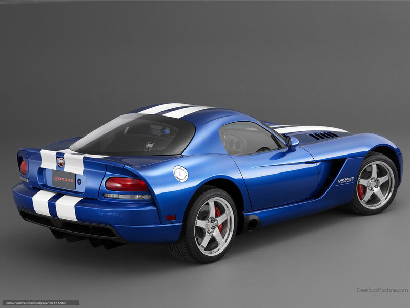 Blue Dodge Viper sports car