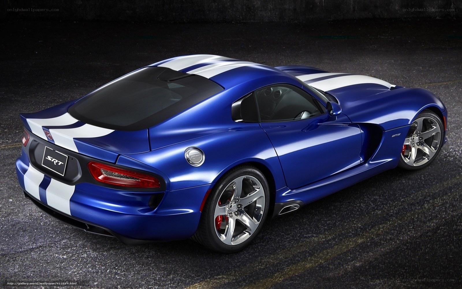 blue dodge viper srt