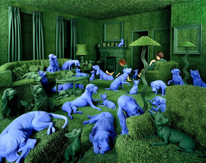 Blue Dogs in Green Room — Surreal