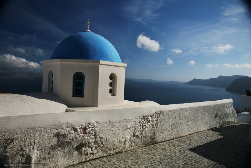 Blue-domed Chapel — Blue, Serene, Afternoon