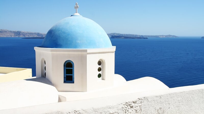 Blue-domed Chapel — Blue, Serene
