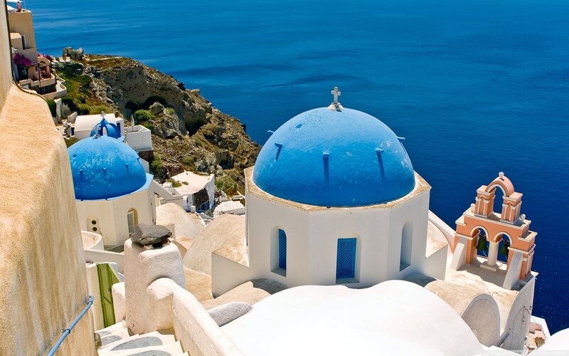 Blue-domed Church — Blue, Serene, Afternoon, Photograph