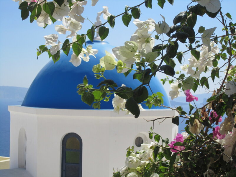 Blue-domed Church — White, Serene