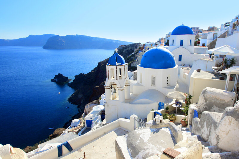 Blue-domed Churches — Blue, Serene, Afternoon