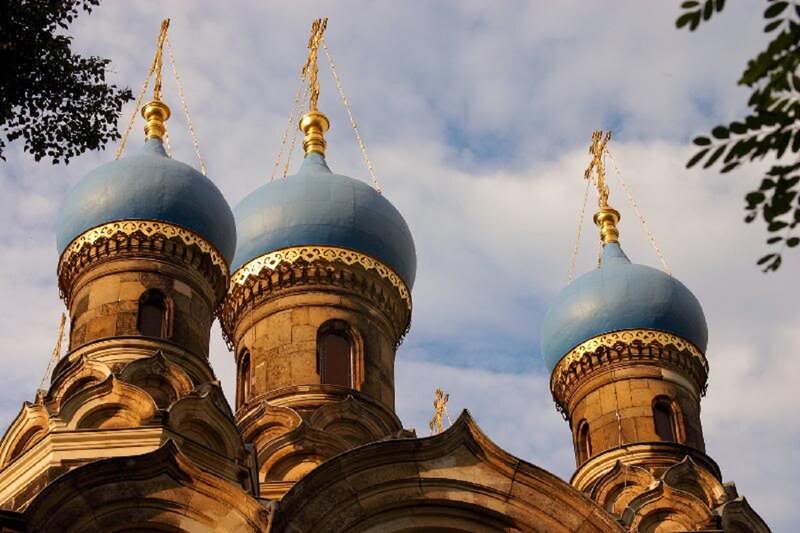 Blue Domes of Church