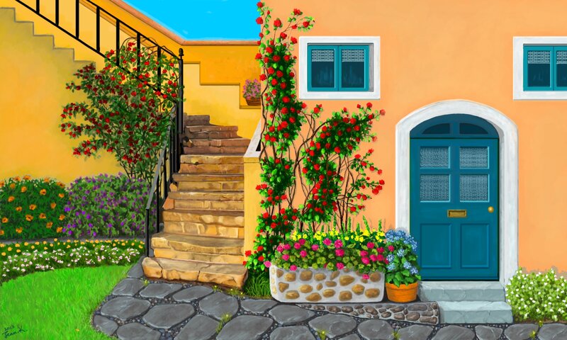 Blue Door House — Orange