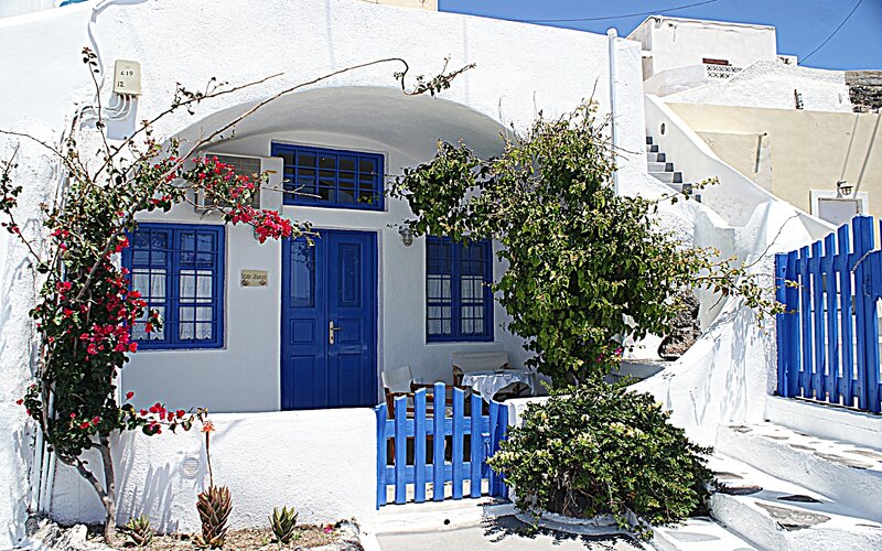 Blue Door House — White