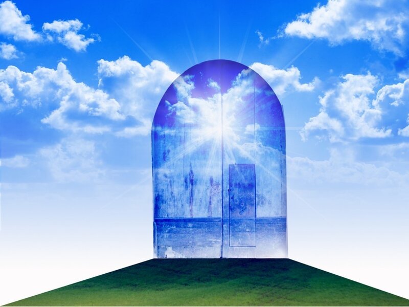 Blue Door in Sky
