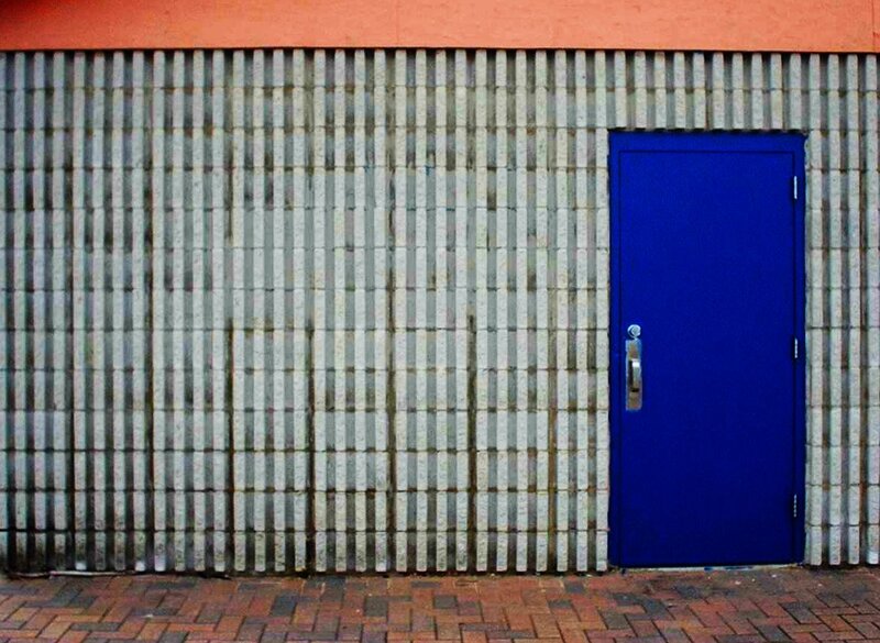Blue Door on Wall