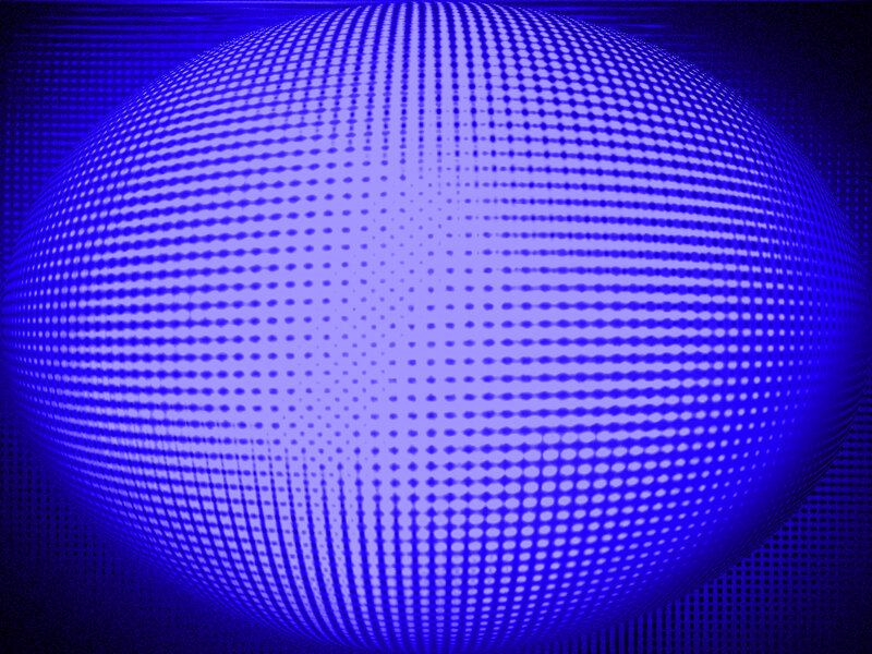blue dot grid sphere