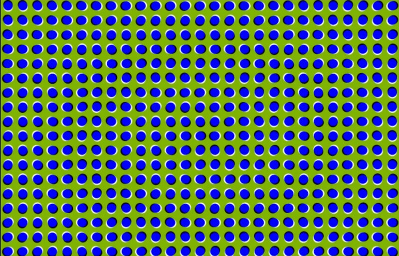 blue dots on green background