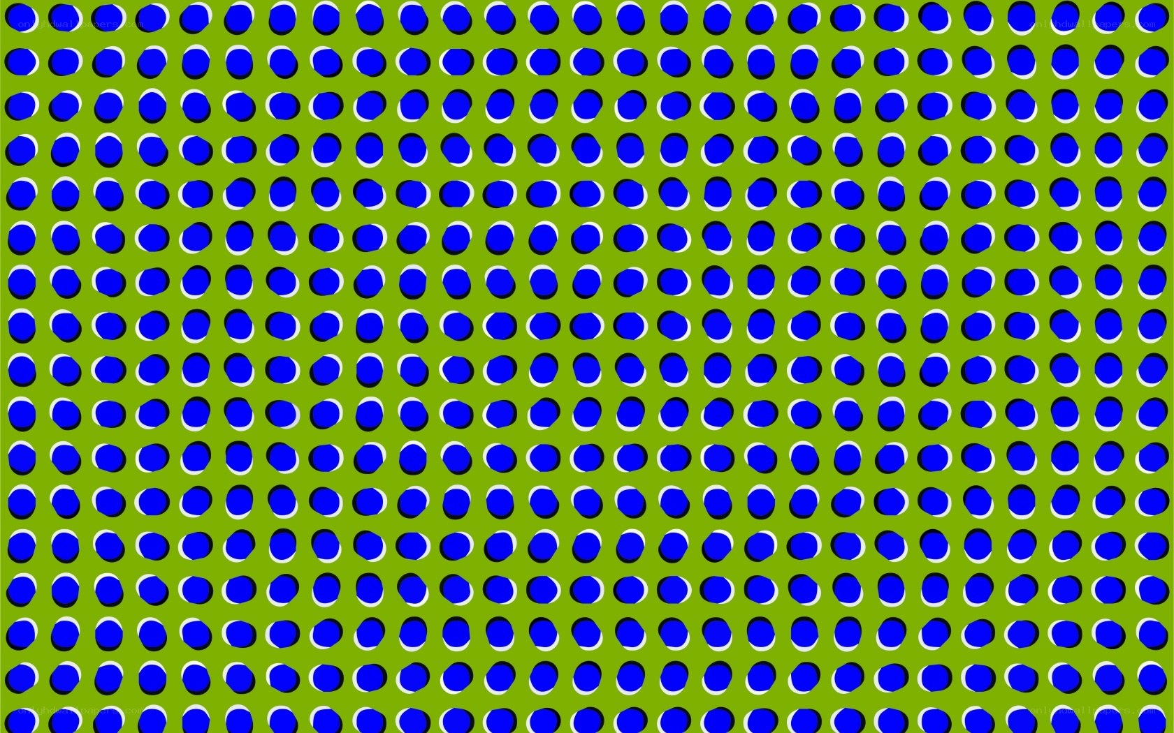 blue dots on green background