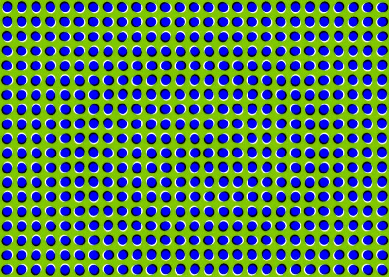 blue dots on green background