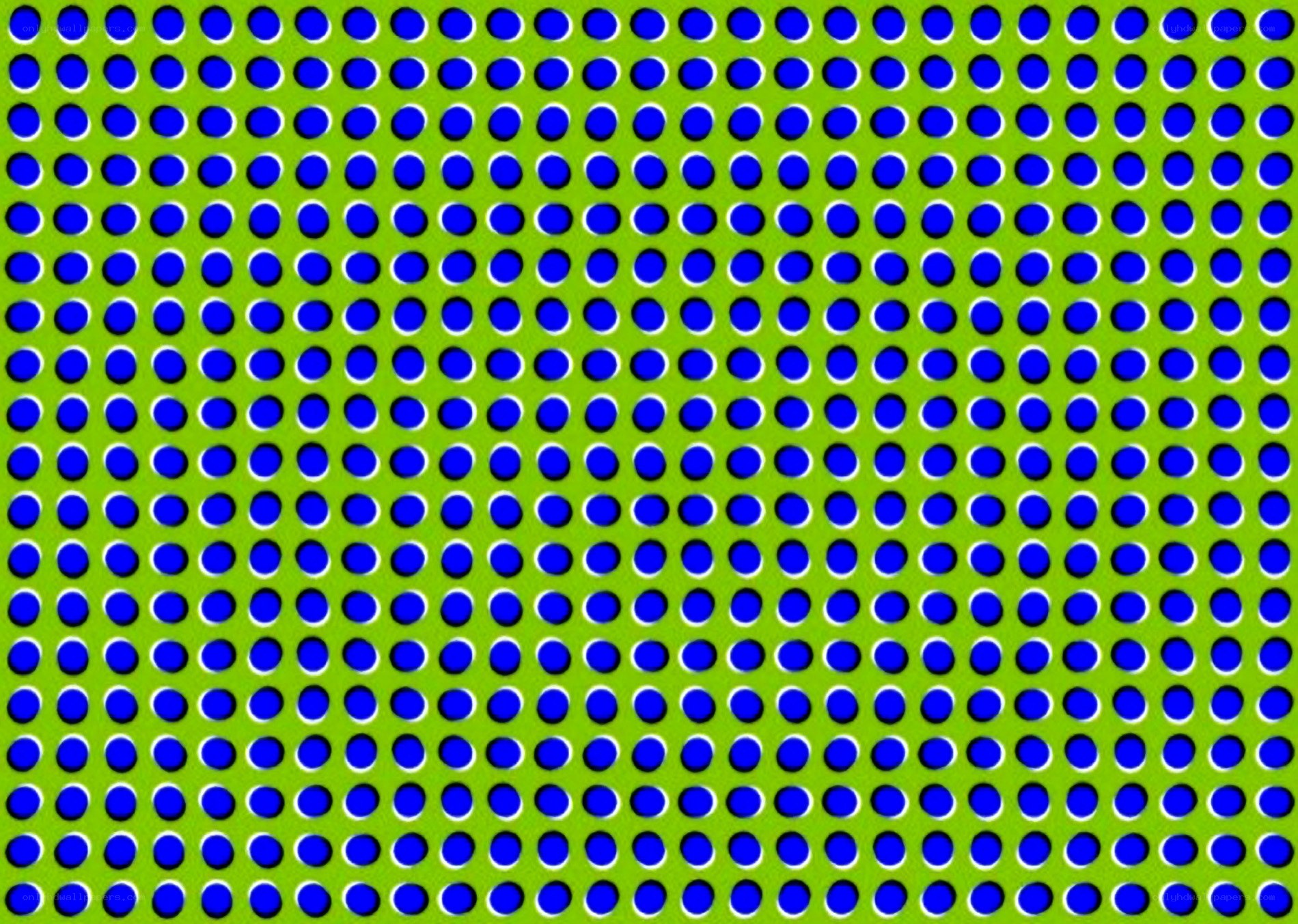 blue dots on green background