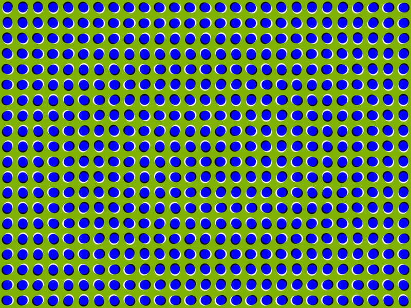Blue Dots on Green Background — Hypnotic