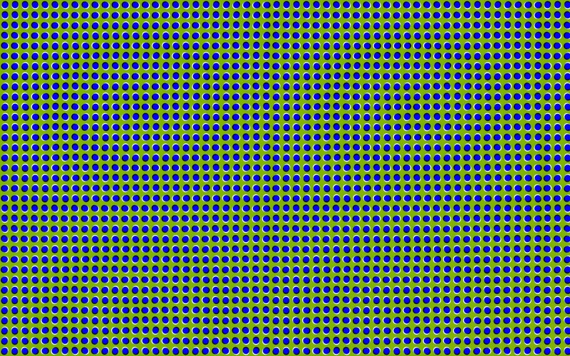 Blue Dots on Green Grid — Hypnotic