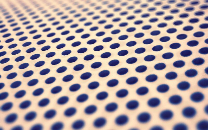 blue dots on white surface