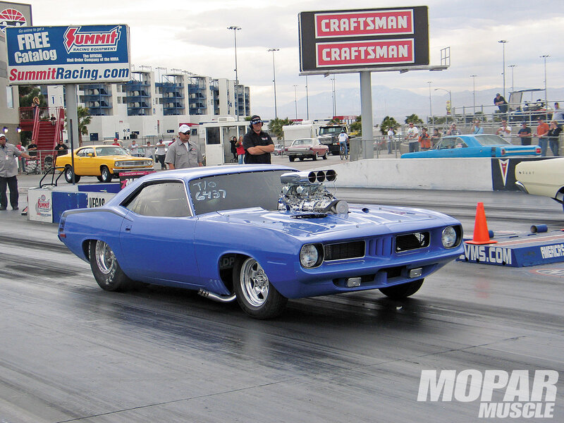 Blue Drag Racing Car — Competitive