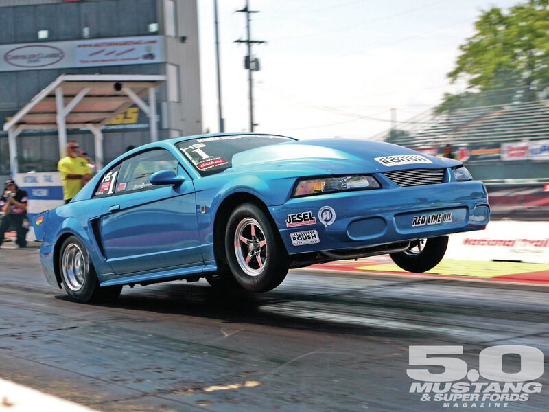 Blue Drag Racing Car — Dynamic