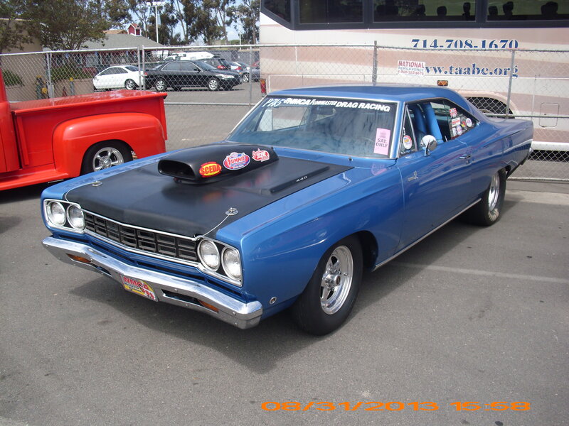 Blue Drag Racing Car — Showcase, Afternoon