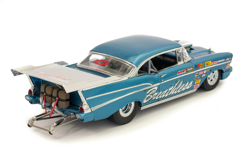 Blue Drag Racing Car — Static, Photograph