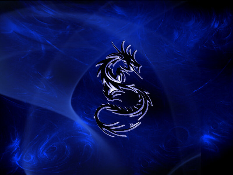 blue dragon abstract wallpaper