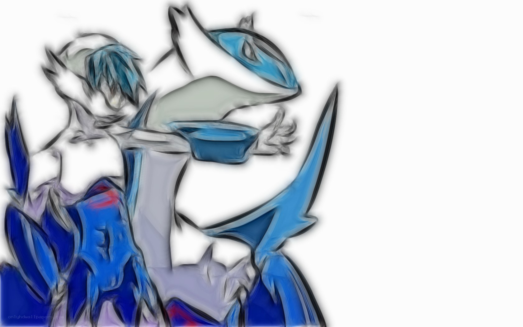 blue dragon character sketch