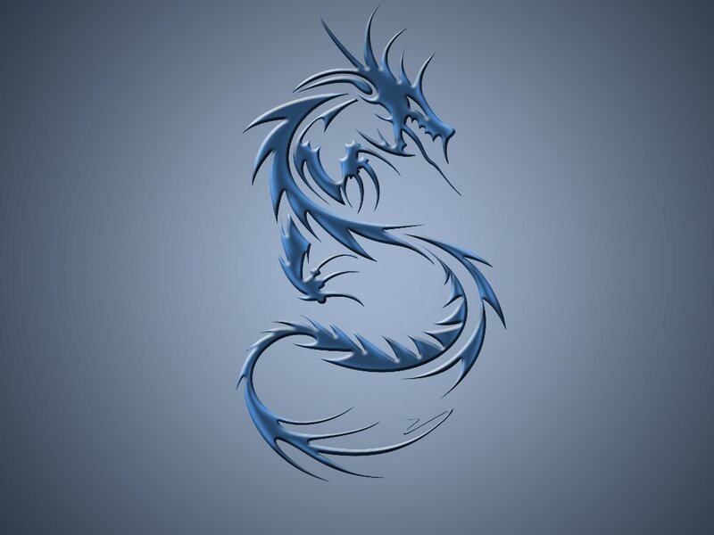 Blue dragon design