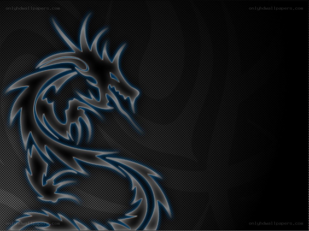 blue dragon design wallpaper