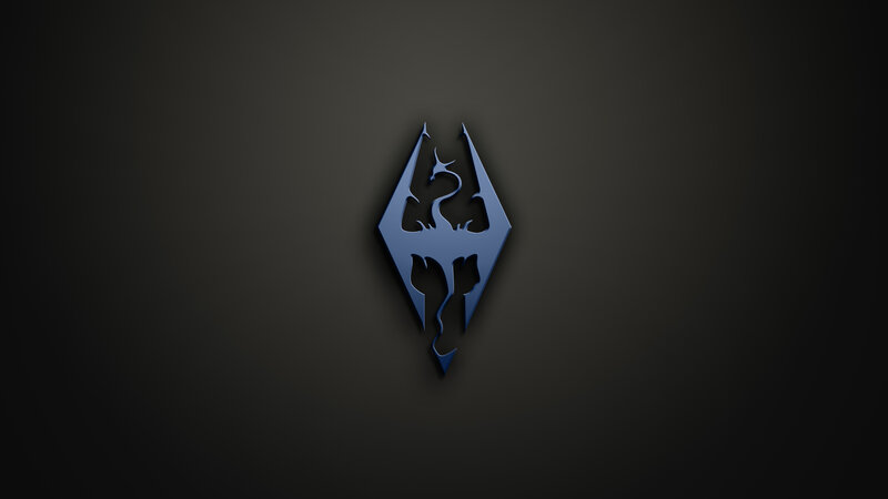 Blue Dragon Emblem — Dark, 3d Render