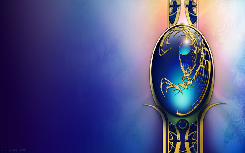 blue dragon emblem wallpaper
