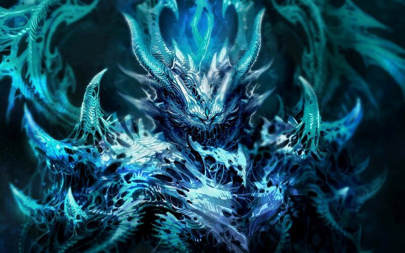 blue dragon fantasy creature