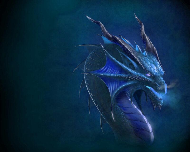 Blue Dragon Head — Dramatic