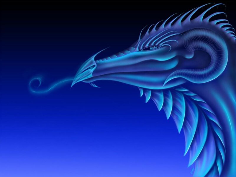 blue dragon head profile