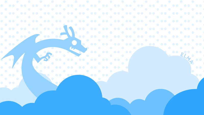 Blue Dragon in Clouds — Calm