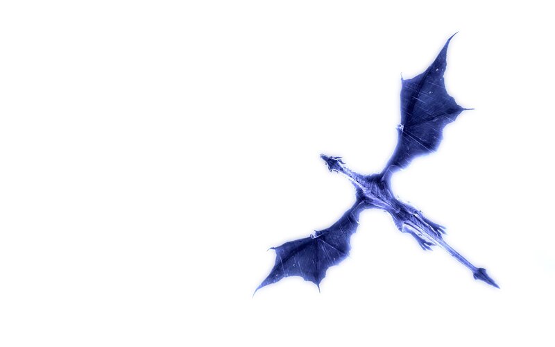 blue dragon in flight