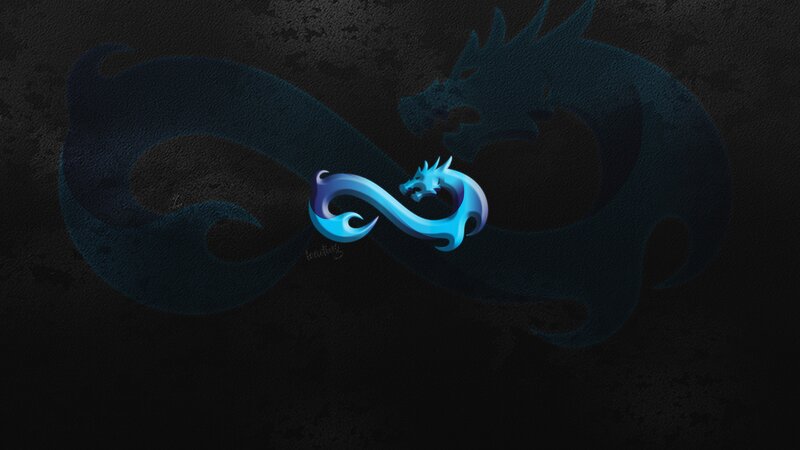 Blue Dragon in Infinity Symbol