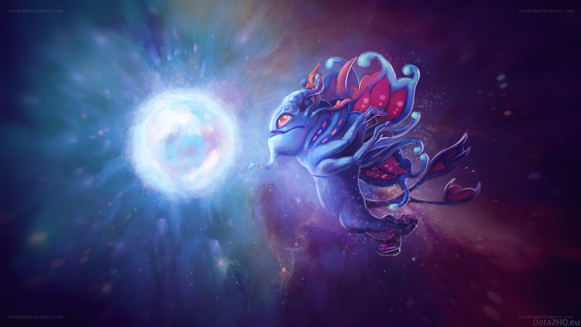 blue dragon in space