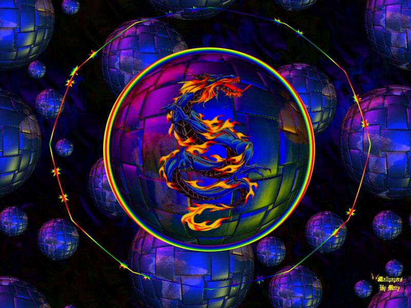 Blue Dragon in Sphere
