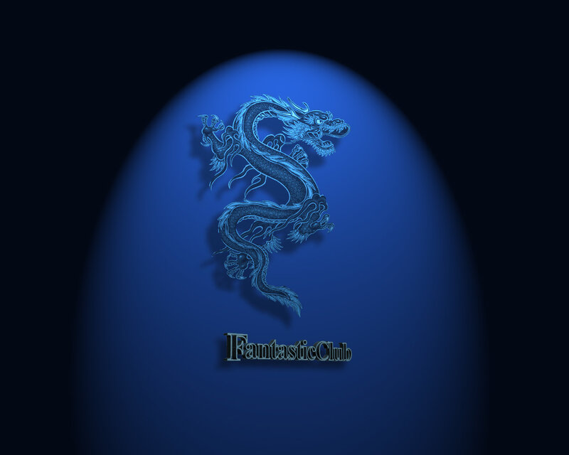 blue dragon logo design