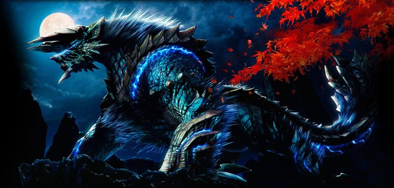Blue Dragon Monster — Dramatic, Night